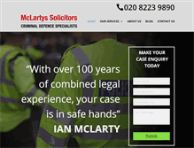 Tablet Screenshot of mclartyssolicitors.com
